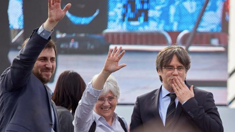 Toni Comín, Clara Ponsatí i Carles Puigdemont