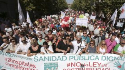 Miles de manifiestantes piden en Granada "una sanidad pública y digna"