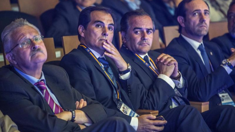 El secretario de Estado de Seguridad, José Antonio Nieto (2i), durante el XI Congreso Nacional del Sindicato Unificado de Policía (SUP). EFE/Ismael Herrero