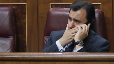 El diputado del PP Fernando Martínez-Maillo, ayer, durante el pleno del Congreso. EFE/Chema Moya