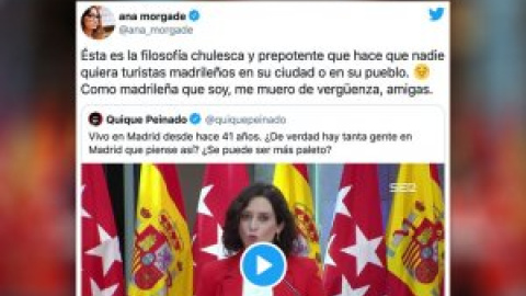 "Como madrileña, me muero de vergüenza, amigas": el tuit viral de Ana Morgade sobre las palabras de Ayuso