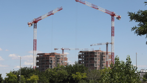 Edificio de viviendas en construcción en Madrid. E.P./Marta Fernández