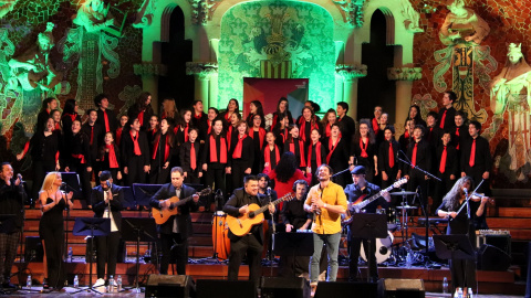 Els Sabor de Gràcia al Palau de la Música en el concert del seu 25è aniversari. ACN