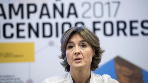 La ministra de Agricultura y Pesca, Alimentación y Medio Ambiente, Isabel García Tejerina, presenta la campaña de lucha contra incendios forestales en un año con "riesgo elevado" debido a las altas temperaturas y la ausencia de lluvias y con el recien