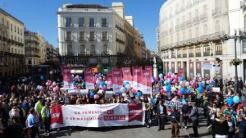 La reacción antifeminista al 8M, promovida por Hazte Oír, pincha en Madrid