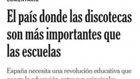 "'The New York Times' descubre que las prioridades de España son el fútbol, las playas, las corridas y las discotecas... Se nota que las noticias tardan en llegar al otro lado del charco"