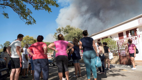 Desalojo incendio