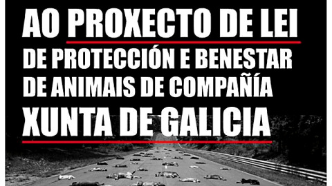 Cartel de la manifestación contra la Ley de Protección Animal