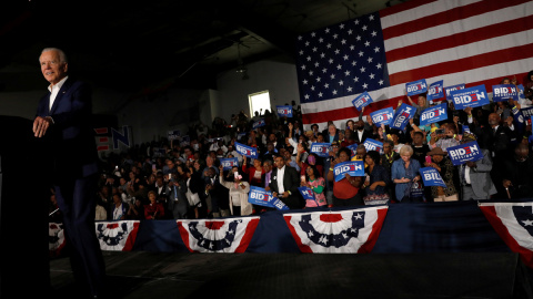 Joe Biden durante un acto de campaña en Tougaloo, Mississippi. - REUTERS