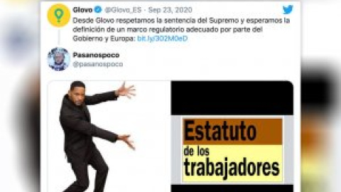 Glovo pide "un marco regulatorio adecuado" y los tuiteros responden: "Se llama Estatuto de los Trabajadores"