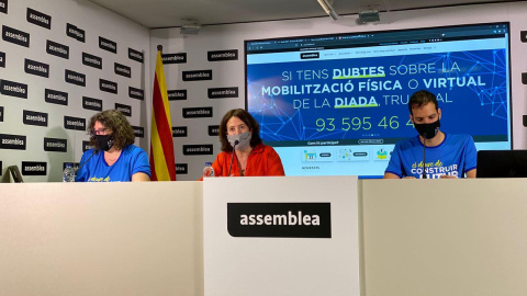 Roda de premsa de l'Assemblea Nacional Catalana per explicar les mesures de seguretat de les mobilitzacions de la Diada Nacional de Catalunya 2020. ANC