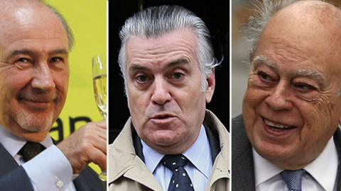 Rato, Bárcenas y Pujol son tres de los protagonistas de la "trama" que Podemos desvelará en su 'tramabús'.