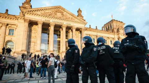 Imagen de este domingo del edificio del Reichstag, la sede del Parlamento alemán, en Berlín / EFE