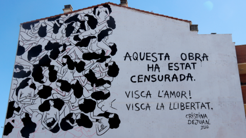 Mural de l'artista Cristina Dejuan, a Torrefarrera (Segrià). ACN / Anna Berga