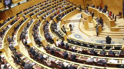 El Pleno del Senado, durante una sesión de control al Gobierno. E.P.