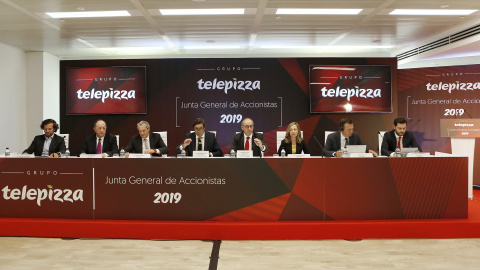 Vista de la junta de accionistas de Telepizza.