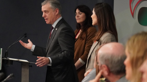 24/02/2020 - El lehendakari del Gobierno Vasco, Iñigo Urkullu, durante la presentación de las listas de los candidatos del EAJ-PNV a las elecciones vascas. / EUROPA PRESS