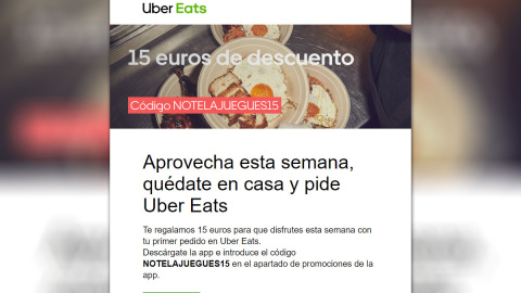 Anuncio de Uber Eats