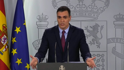 Comparecencia del presidente del Gobierno, Pedro Sánchez.