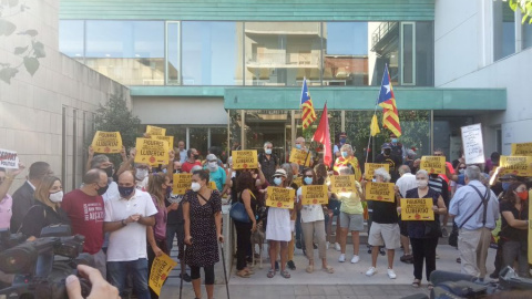 Concentració a Figueres de suport als encausats pel tall del Tsunami Democràtic de l'AP-7. ALERTA SOLIDÀRIA