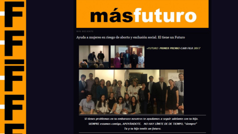 Página web de la asociación ultra "Más Futuro"