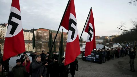 Manifestación nazi en Finlandia en 2016. REUTERS/Archivo.