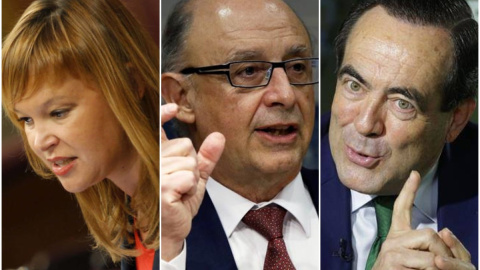 Leire Pajín, Cristóbal Montoro y José Bono, tertulianos de ‘La hora de La 1’, el nuevo magacín matutino de TVE. / EFE