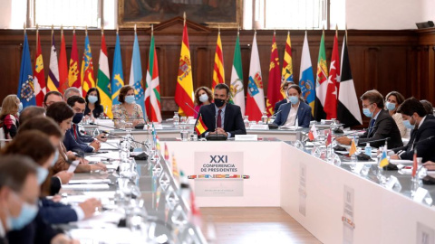 El presidente del Gobierno, Pedro Sánchez, en la conferencia de presidentes.