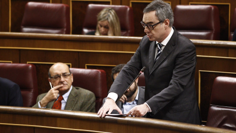 El secretario general de Ciudadanos, José Manuel Villegas, en su escaño en el Congreso. E.P.