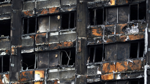 Estado en el que quedó la torre Grenfell tras el incendio. /REUTERS