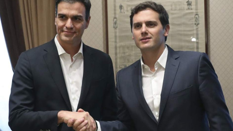 Albert Rivera y Pedro Sánchez reunidos en el Congreso /EFE