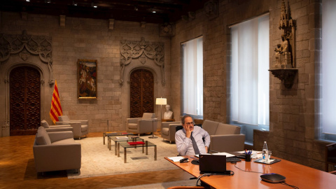 El presidente de la Generalitat, Quim Torra. EFE/Enric Fontcuberta