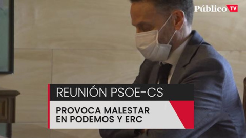 La reunión entre PSOE y Cs provoca malestar en Podemos y ERC