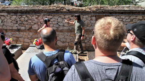 Exhumación de Timoteo Medieta en el cementerio de Guadalajara por orden de la Justicia de Argentina.Óscar Rodríguez, miembro de la ARMH