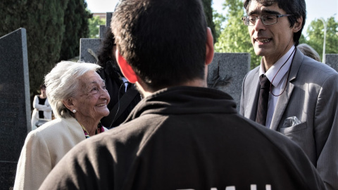 Exhumación de Timoteo Medieta en el cementerio de Guadalajara por orden de la Justicia de Argentina.Óscar Rodríguez, miembro de la ARMH