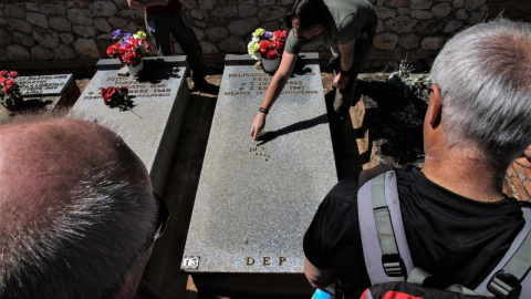 Exhumación de Timoteo Medieta en el cementerio de Guadalajara por orden de la Justicia de Argentina.Óscar Rodríguez, miembro de la ARMH