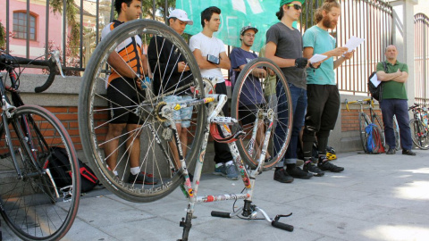 Rueda de prensa previa a la huelga de repartidores de Deliveroo del domingo 2 de julio./Twitter