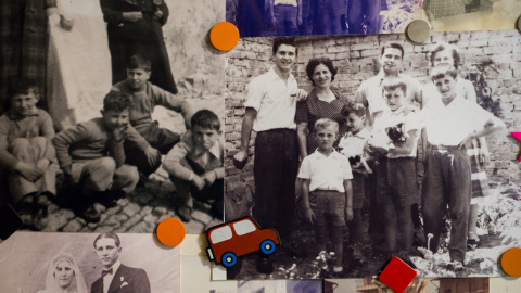 Fotos familiares de Mario Melilli en su jardín de Santa Cecilia. Llegó desde Italia en 1958. Se unió a 3 hermanos y su padre que ya estaban viviendo aquí. Su piso era una pensión compartida por 50 personas. Su madre comenzó a cocinar pasta en la cas