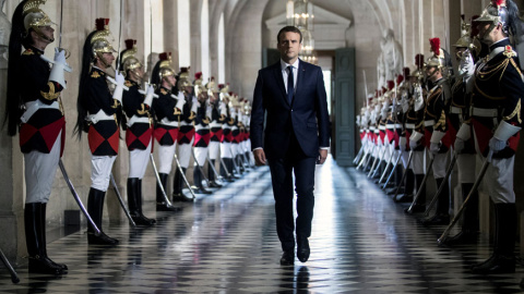 Macron, durante su entrada a Versalles. REUTERS/Etienne Laurent