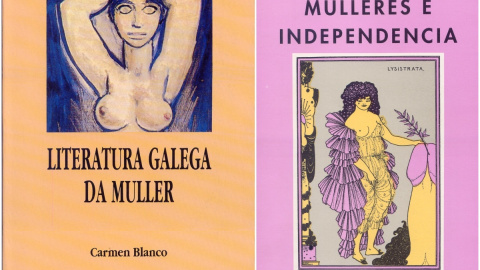 Libros de Carmen Blanco, uno ilustrado y otro editado por Isaac Díaz Pardo.