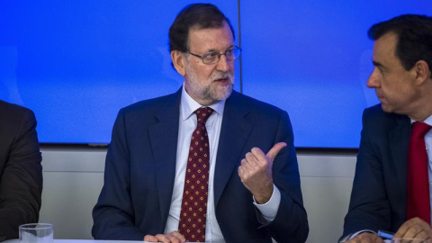 Rajoy, hace unos días en la sede del PP. EFE/Santi Donaire