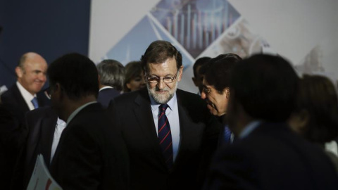 Rajoy, este miércoles en la sede de la Cámara de Comercio de España. EFE/Emilio Naranjo