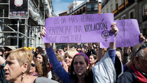 Imagen de archivo de una manifestación contra la sentencia de La Manada./ EFE