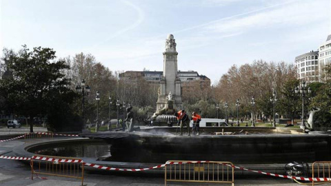 Vista general de la Plaza de España de Madrid. (EP)