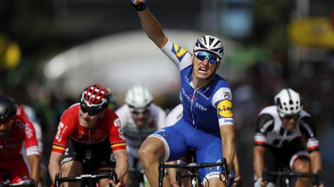 El alemán Marcel Kittel (Quick Step Floors) celebra su victoria en la sexta etapa del Tour de Francia. /EFE