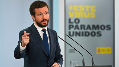 El líder opositor del Partido Popular (PP), Pablo Casado. Fernando Villar / POOL / AFP