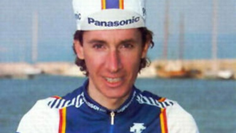 El exciclista Robert Millar, en los ochenta.