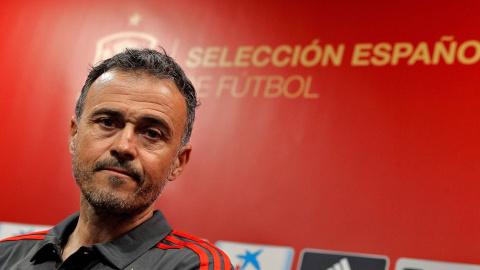 Luis Enrique, en rueda de prensa con la selección española. | EFE