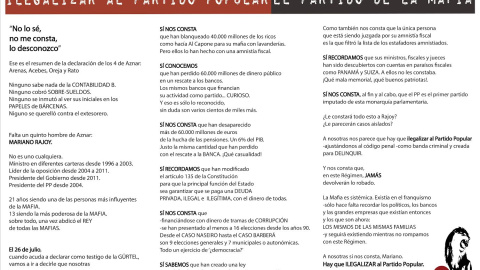 Manifiesto de las convocatorias