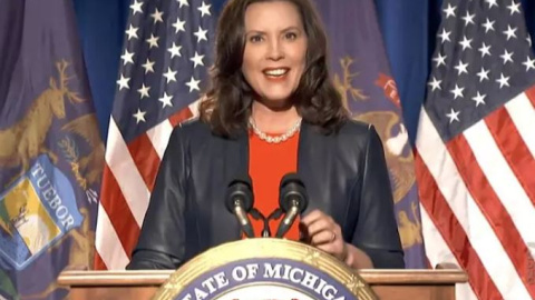 La gobernadora demócrata del Estado de Míchigan, Gretchen Whitmer. /2020 DNCC / HANDOUT /Archivo